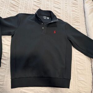 Polo Ralph Lauren Black Sweatshirt with Red Logo